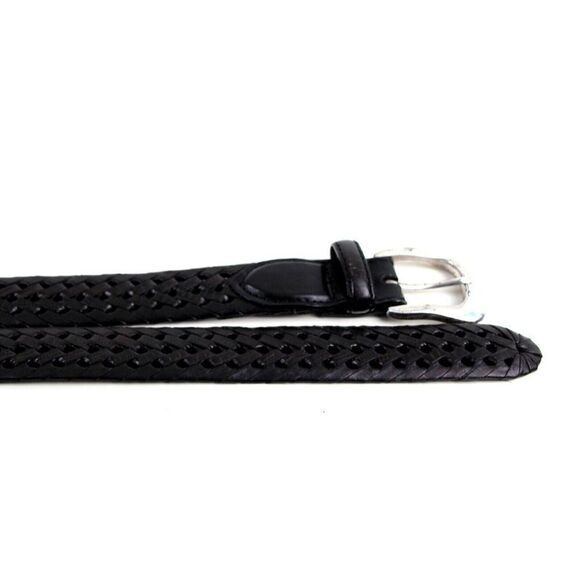 Brighton WOVEN DARK BROWN LEATHER 1"Wd DRESS CASUAL WOMEN'S BELT Sz M/32 (T12 - Picture 11 of 12